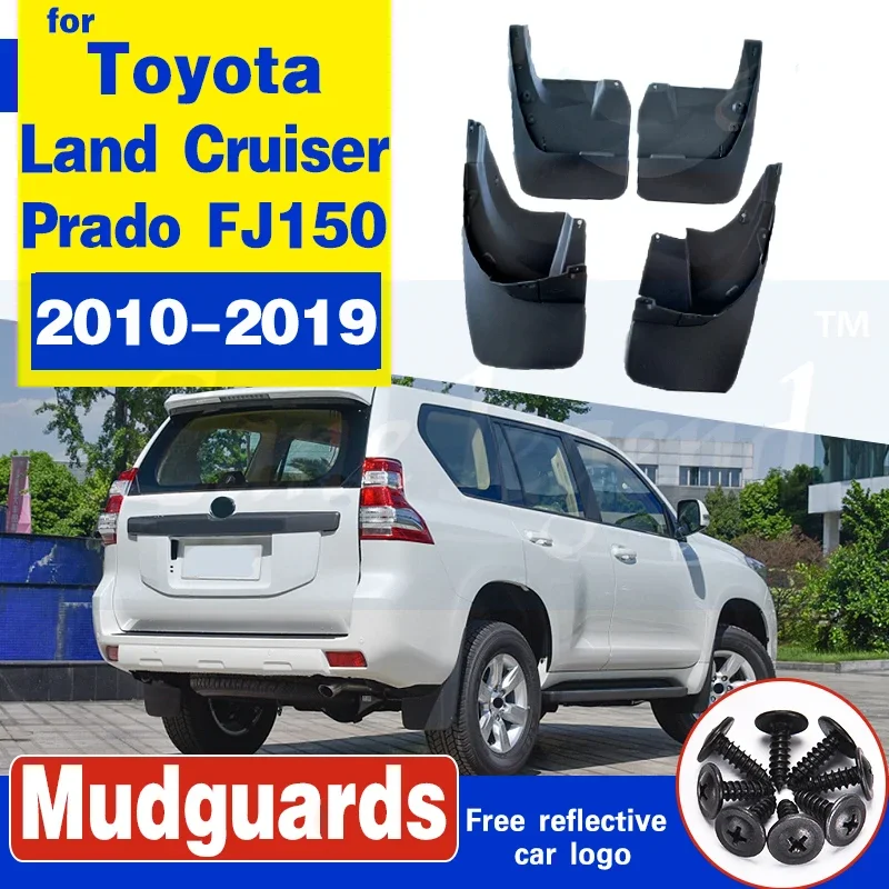 Car Mudflap for Toyota LAND CRUISER PRADO FJ150 2010-2019 Fender Mud Guard Flap Splash Flaps Mudguards Accessories 2015 2016