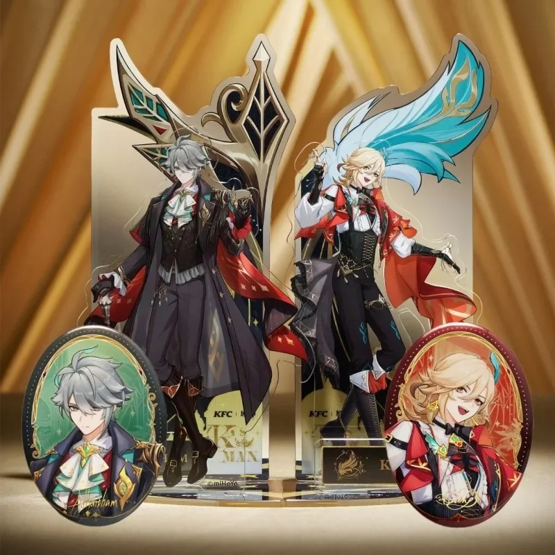 Genshin Impact Alhaitham Kaveh Limited Set 10cm Acrylic Stand + Premium Pins Anime Desktop Decoration 2025 Game Fans Gift 2025