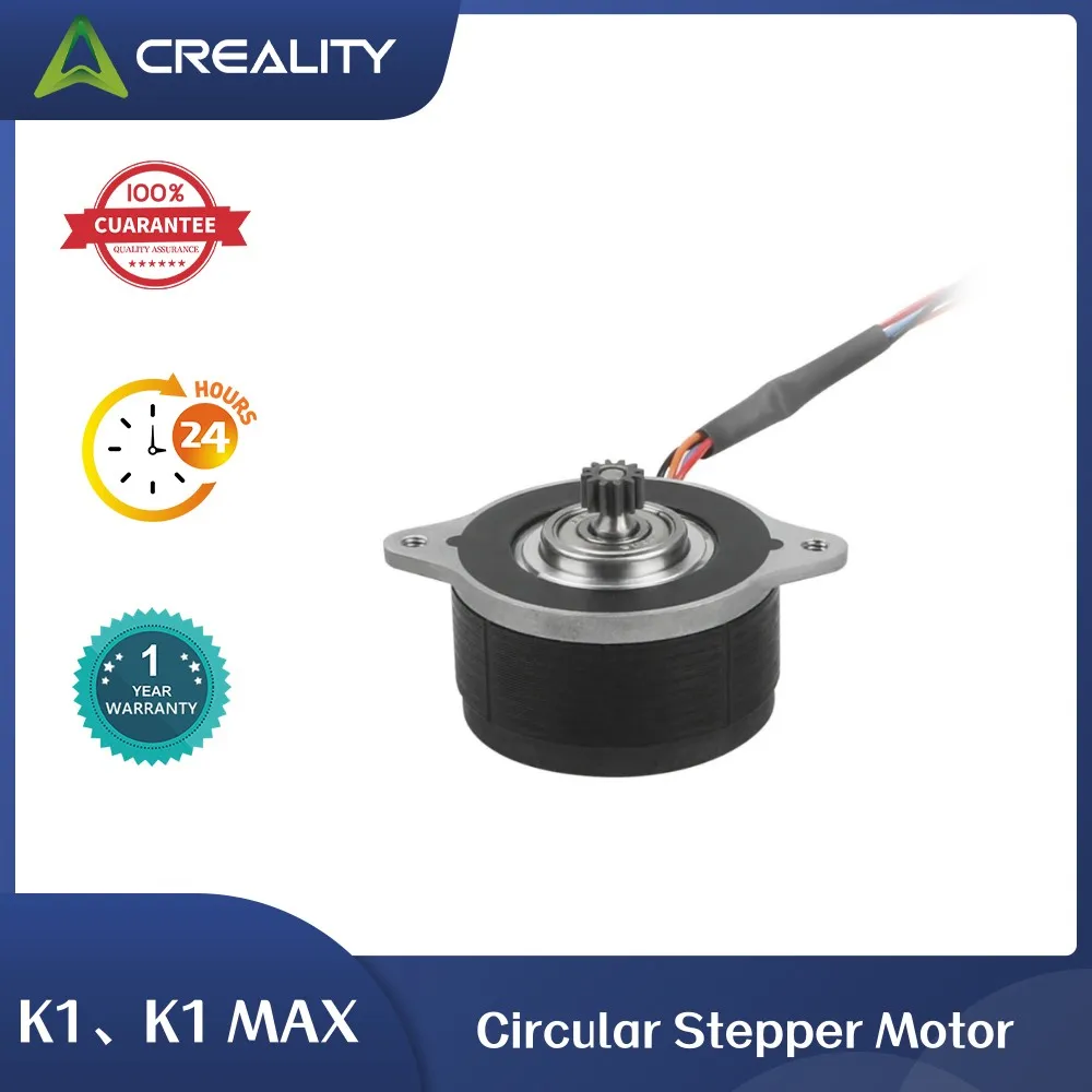 Creality K1 K1 Max Circular Stepper Motor 0.8A_1.8 Degree_L6.6_D3_Press 12 Tooth Gear