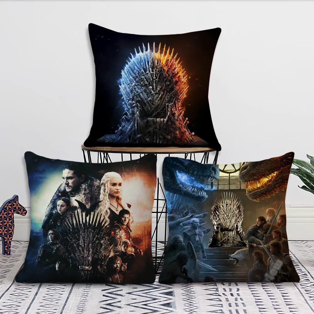 TV logo G-GameES of Cool cushion cover Living Room Headboard Office T-Thrones Cushion Bedroom Cushion Sofa Nap Time Pillow Case
