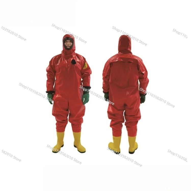 Gas protective suit with gloves and boots Red188-200cm HYFH-C2