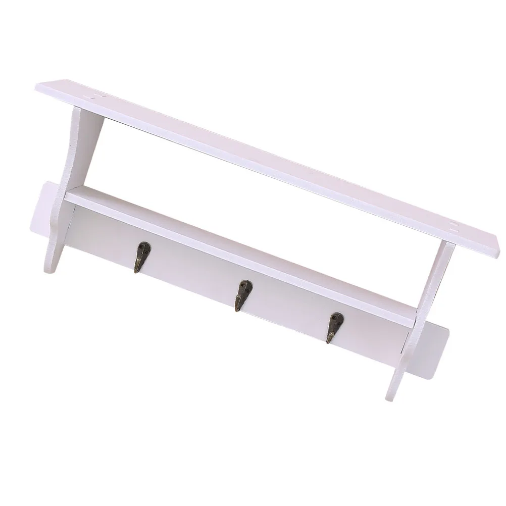 

Wall Mount Storage Shelf Bamboo Rack for Kitchen Bedroom Bathroom Office Sundries ganizer Practical Home Decor