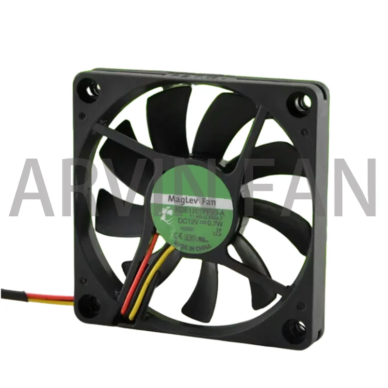 KDE1207PFV3-A 11.MS.G.B855.F DC 12V 0.7W 70x70x10mm 3-Wire Server Cooling Fan