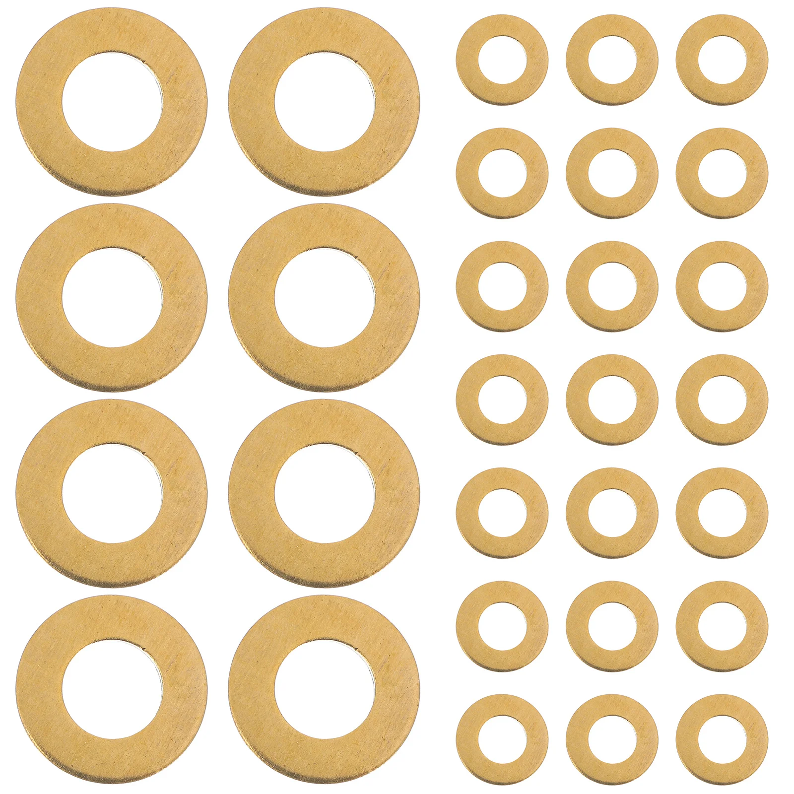 

50Pcs Brass Flat Washers Copper Flat Gasket Metric Sealing Washers Electrical Fastener Mounting Ring Hardware Accessories