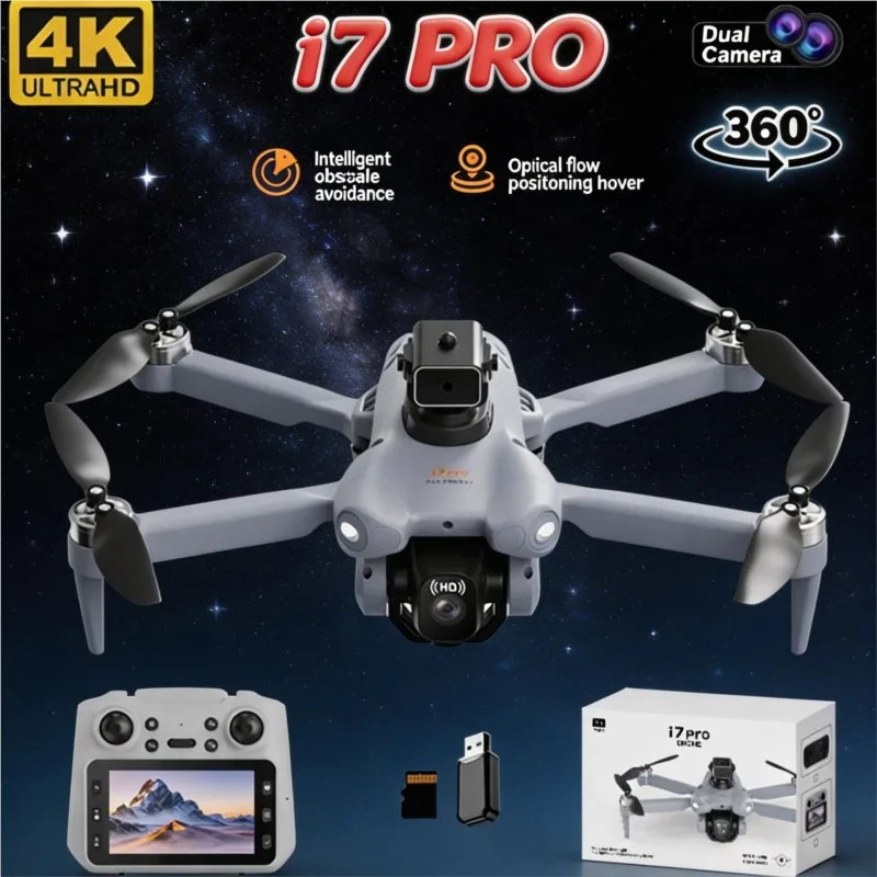 

i7 PRO Drone Professional HD Camera Optical Flow 360° Rolling WIFI FPV UAV LCD Remote Control Quadcopter Aerial Photography Toys