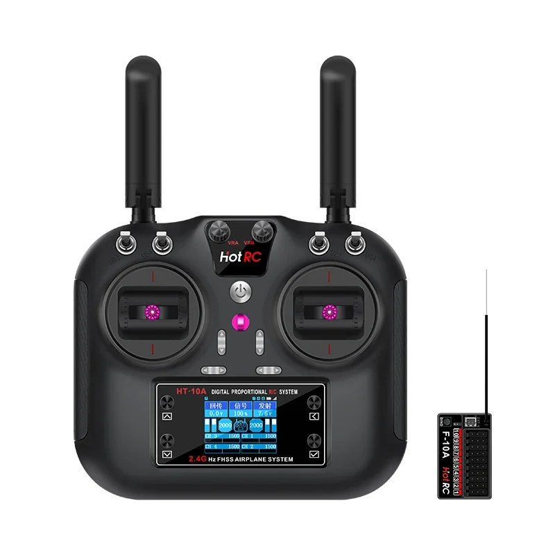 

HOt RC HT-10A 10CH Including F-10A receiver Remote Control PWM FHSS Transmitter For RC Car Ship