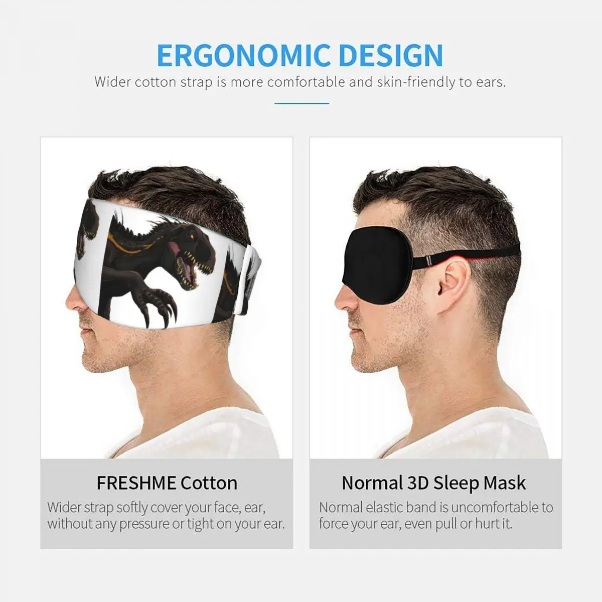 Jurassic World Indoraptor sleep mask Light Blocking Portable Eye Cover for Girls Boys Home Sleeping Party Gift Eyeshade eyepatch - view 5