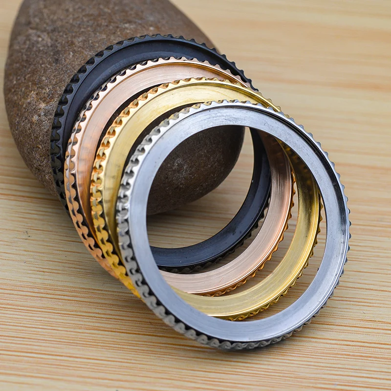 Lunette Double Gear, 41mm x 32mm, bague de boîtier de montre, jantes en acier inoxydable, Compatible avec Seiko SKX007 SKX009 SKX011 SRPD