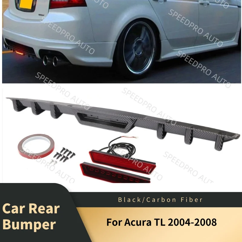 

Задний бампер автомобиля, диффузор, спойлер, плавник акулы, губа, задний стоп-сигнал для A-cura TL 2004-2008, авточехлы из углеродного волокна, детали