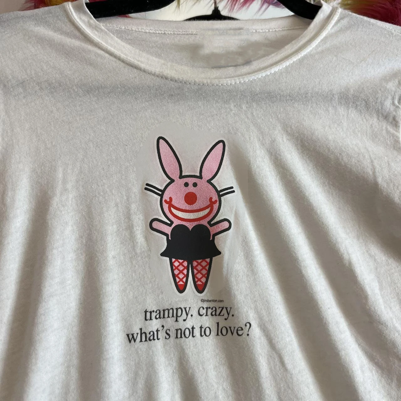 2000s Women Clothes Y2K High Street Harajuku Retro Goth Aesthetic Punk Fashion Anime Bunny Short Sleeve Short Navel Crop Top Emo