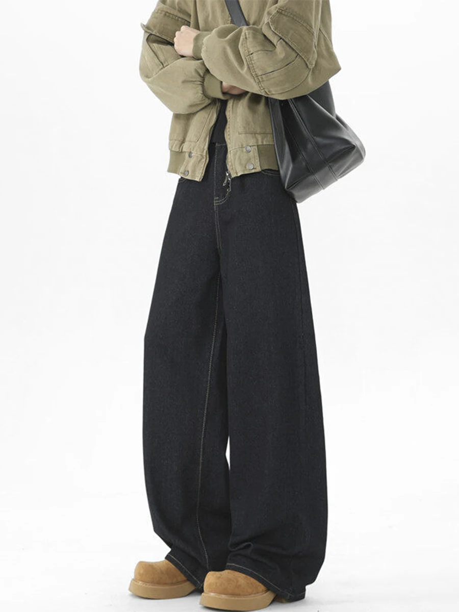 

Мужские джинсовые джинсы оригинального цвета, весенне-осенние свободные широкие брюки, уличные американские брюки Sle Cleanfit