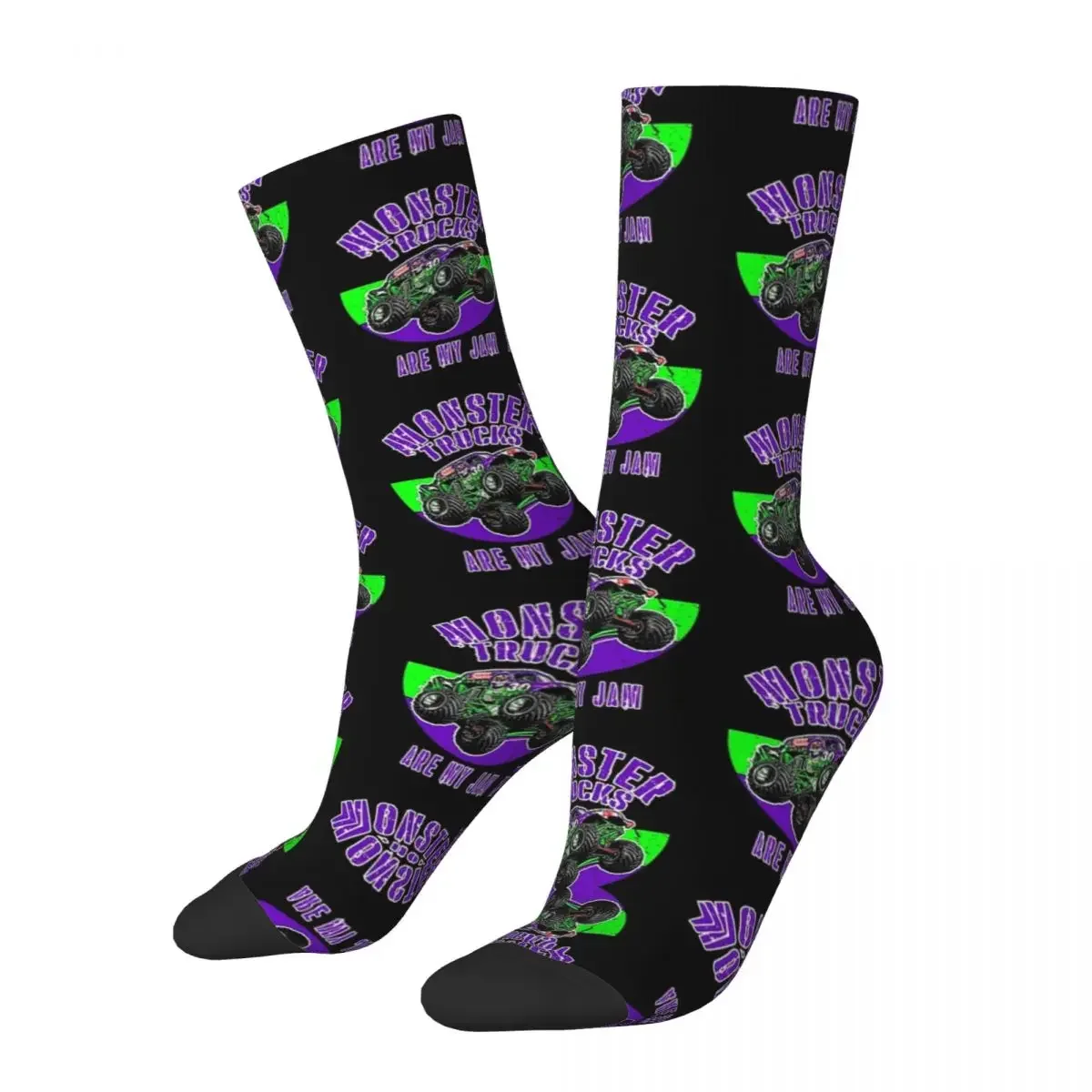 

Monster Truck Are My Jam Grave Digger Vintage Art Socks High Quality Stockings All Season Long Socks for Unisex Christmas Gifts