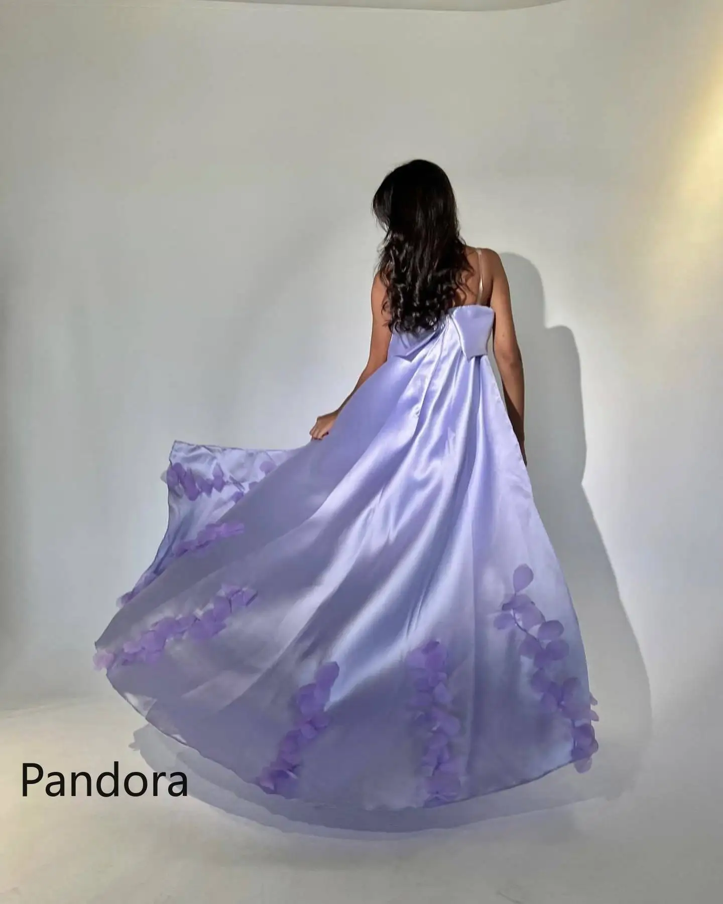 Pandora Purple Bust New Evening gown Floor Sweeping Summer Dress Women's Elegant Party Ball Dress vestido de festa luxo dubai