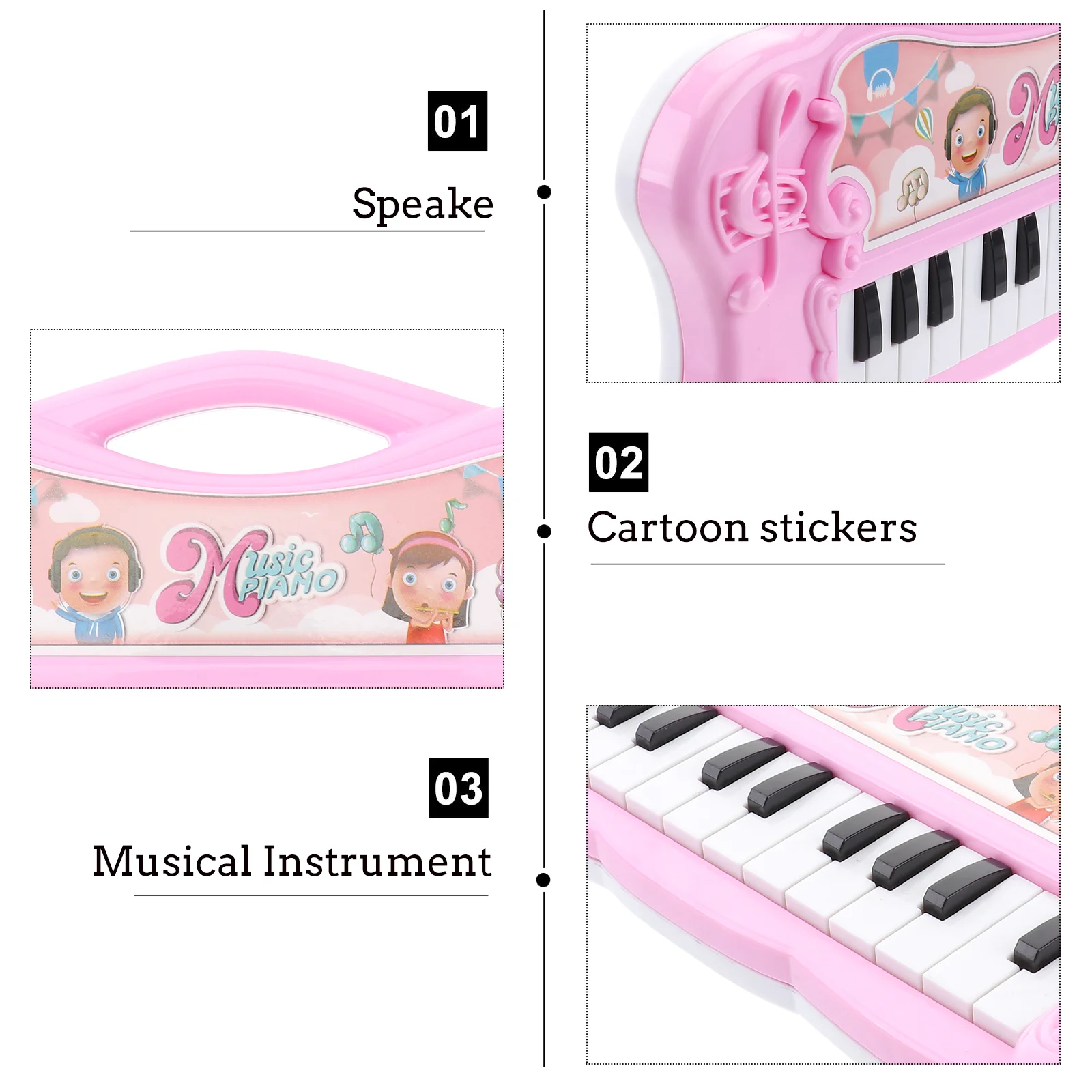 Clavier de musique électronique pour tout-petits, instruments de musique, jouets en plastique