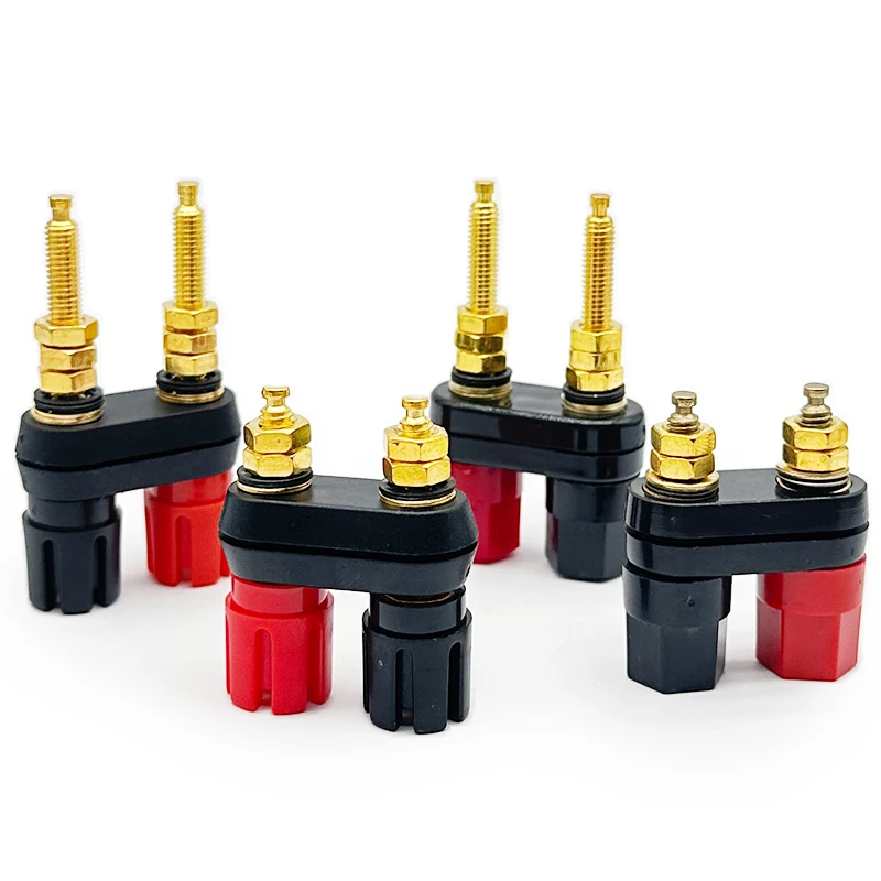 1Pcs Banana Plugs Jack Socket Couple Terminals DIY Connectors Speaker Audio Connector Amplifier Terminal Binding Post Red Black