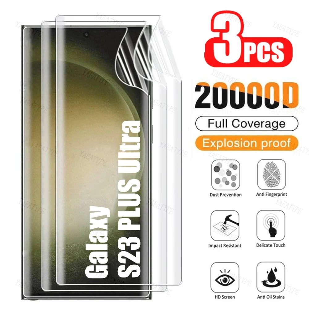 3 StüCk Hydrogelfolie FüR Samsung Galaxy S25 S24 S23 S22 S21 S20 Ultra Plus Fe Displayschutzfolie