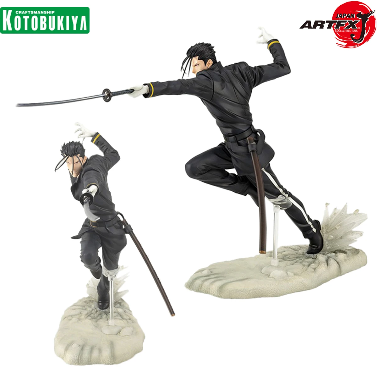 

100% оригинал, в наличии Kotobukiya ARTFX J Rurouni Kenshin Saitou Hajime, коллекция аниме-фигурок, серия гаражного комплекта