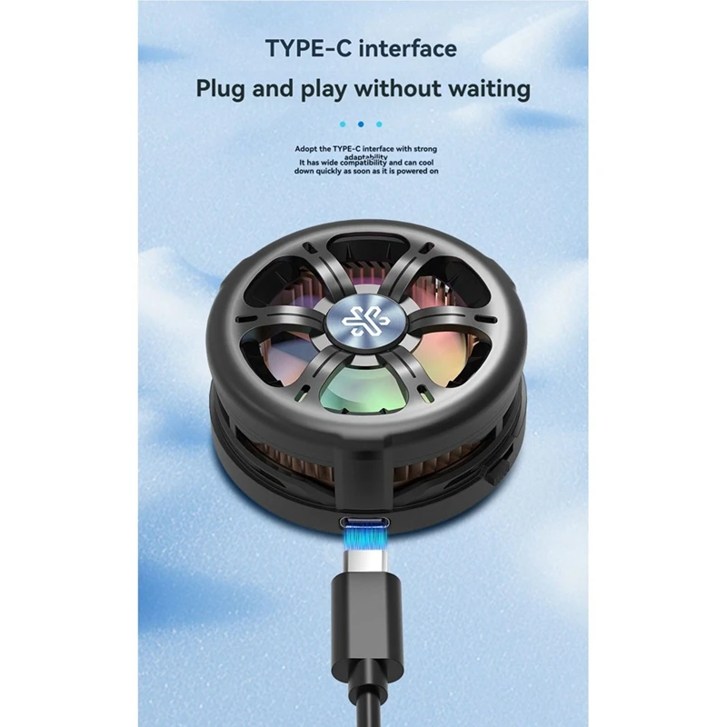 for Magnetic Wireless Charger Cooling Fan Phone Charger for Phone Cooler Semiconductor Fast Charger White-ABLL