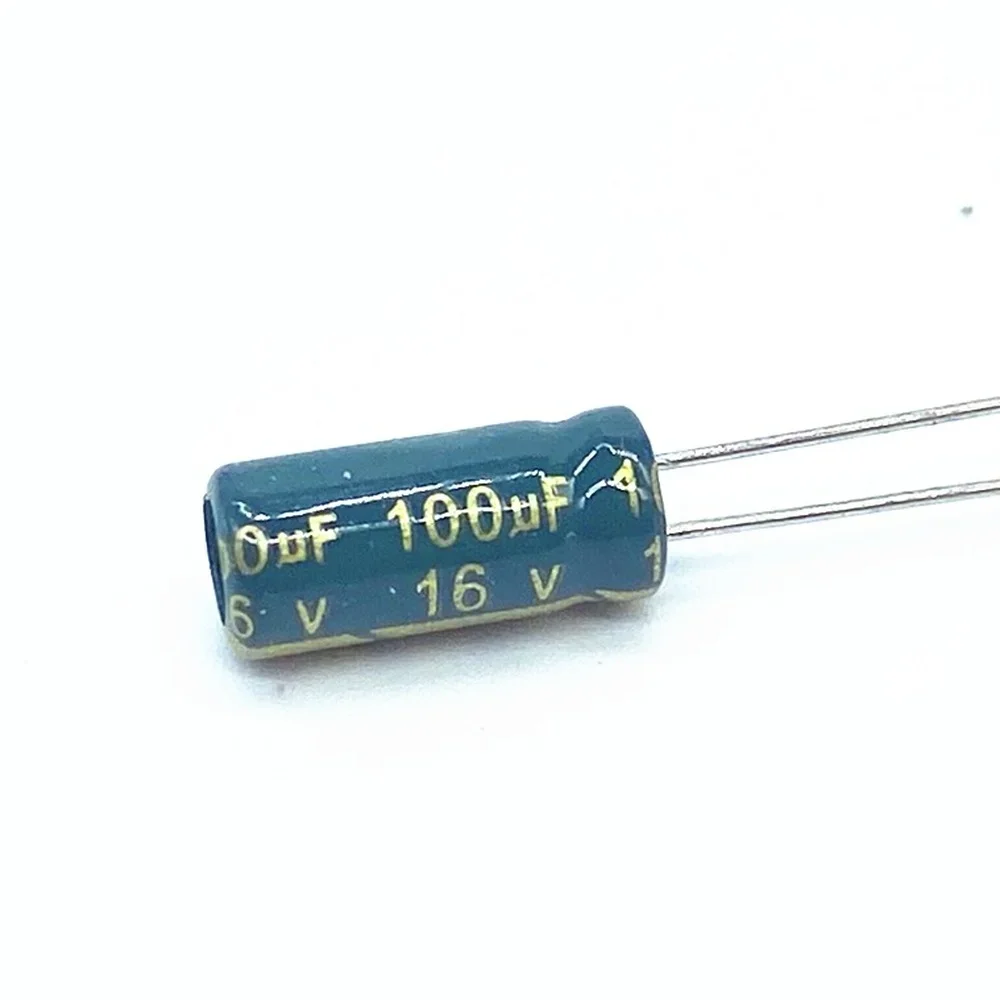 

2Pcs 100uf16V Low ESR/Impedance high frequency aluminum electrolytic capacitor size 5*11 16V 100uf 20%