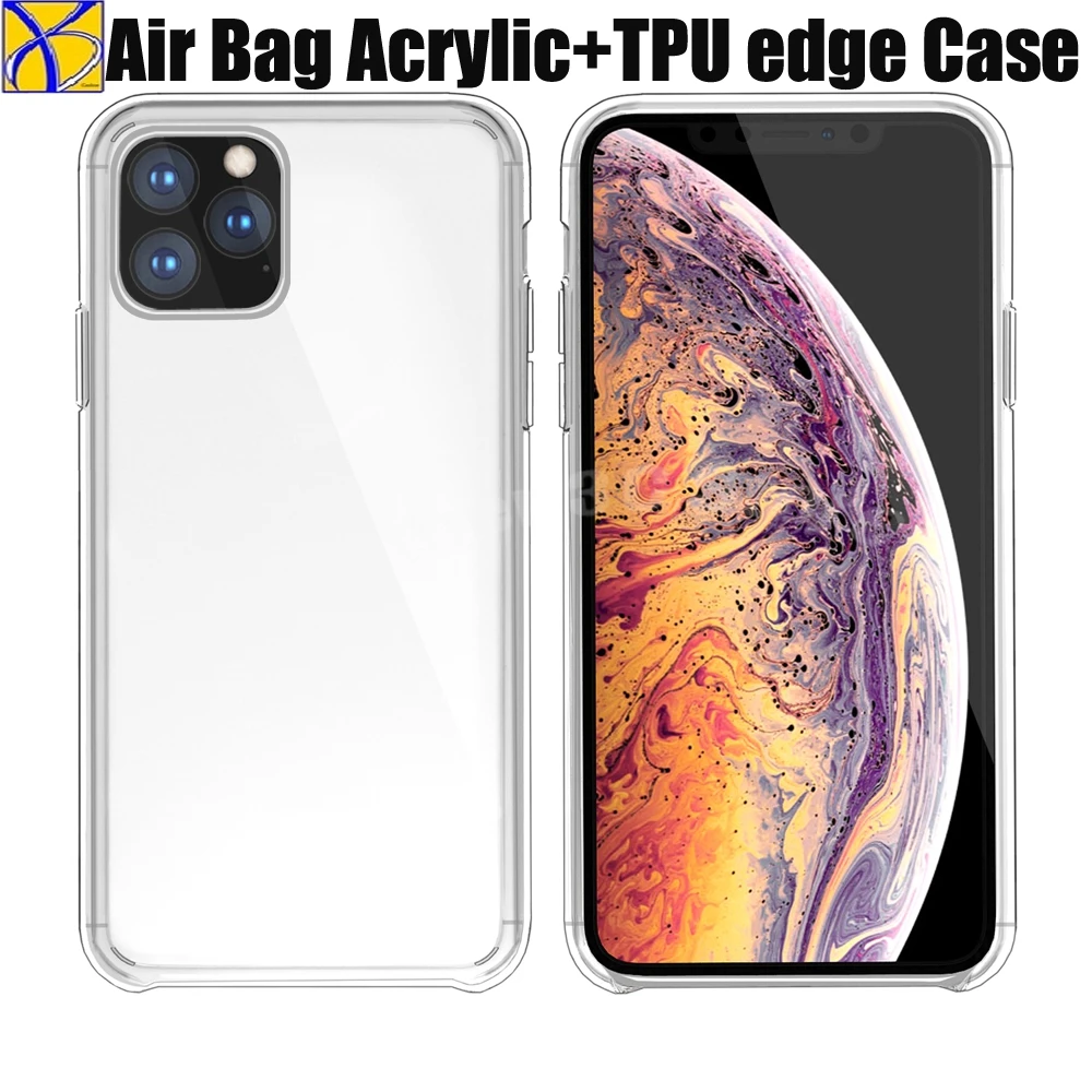 

20pc Transparent Acrylic Silicone TPU cover for iphone XI case for iphone XIR XIS MAX 2019 case for iphone X Xs 6 7 8 Plus cases