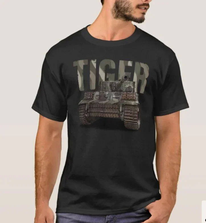 WWII German Wehrmacht Panzer VI Tiger Heavy Tank T-Shirt 100% Cotton O-Neck Summer Short Sleeve Casual Mens T-shirt Size S-3XL