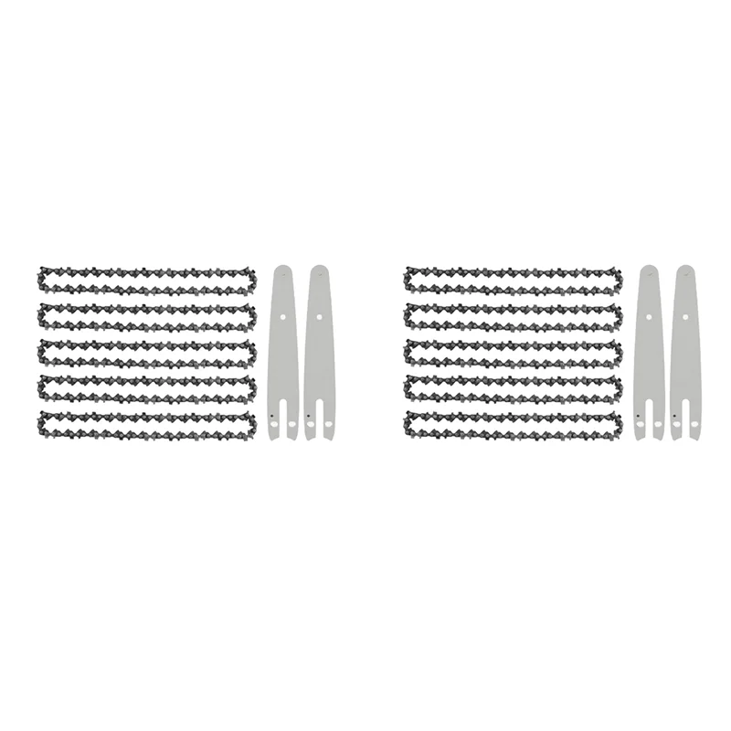 

AC88-10 шт. 6-дюймовая мини-цепь для бензопилы с 4 шт. сменная цепная планка для беспроводной электрической портативной мини-бензопилы