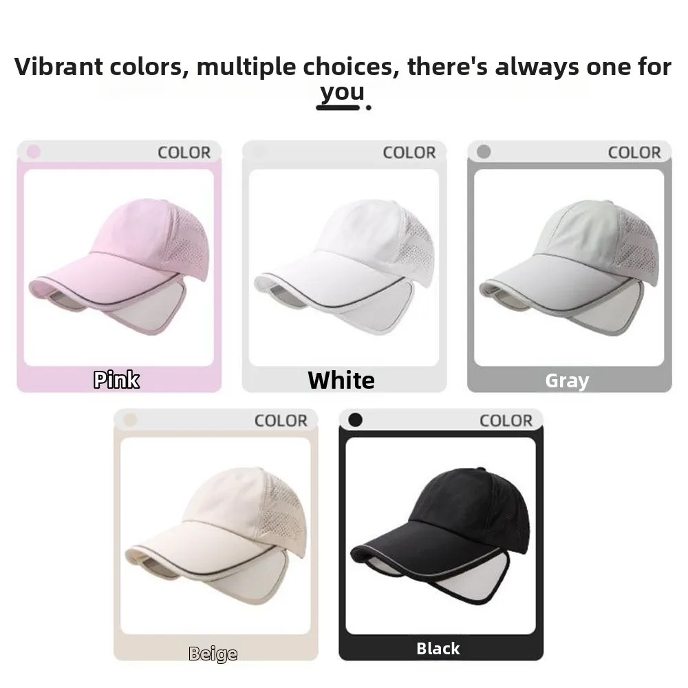 Gifts Wide Brim Baseball Hat Sunscreen Quick Dry Sun Hats Anti-UV Retractable Sports Cap Unisex