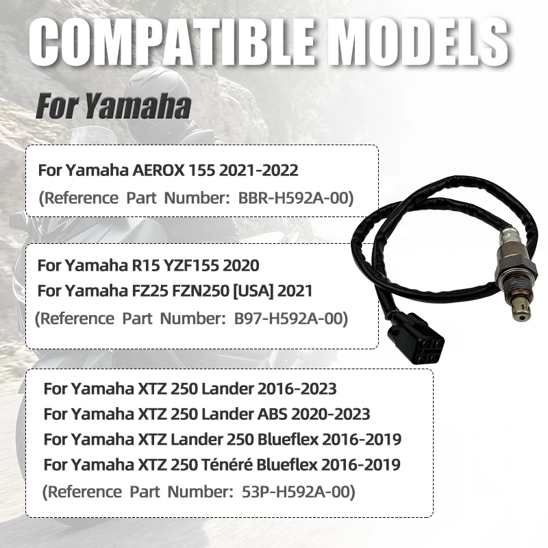 O2 Lambda Sensor For Yamaha AEROX 155 GPD155 XTZ Lander 250 Blueflex XTZ 250 Ténéré Blueflex Oxygen Sensor BBRH592A00 53PH592A00