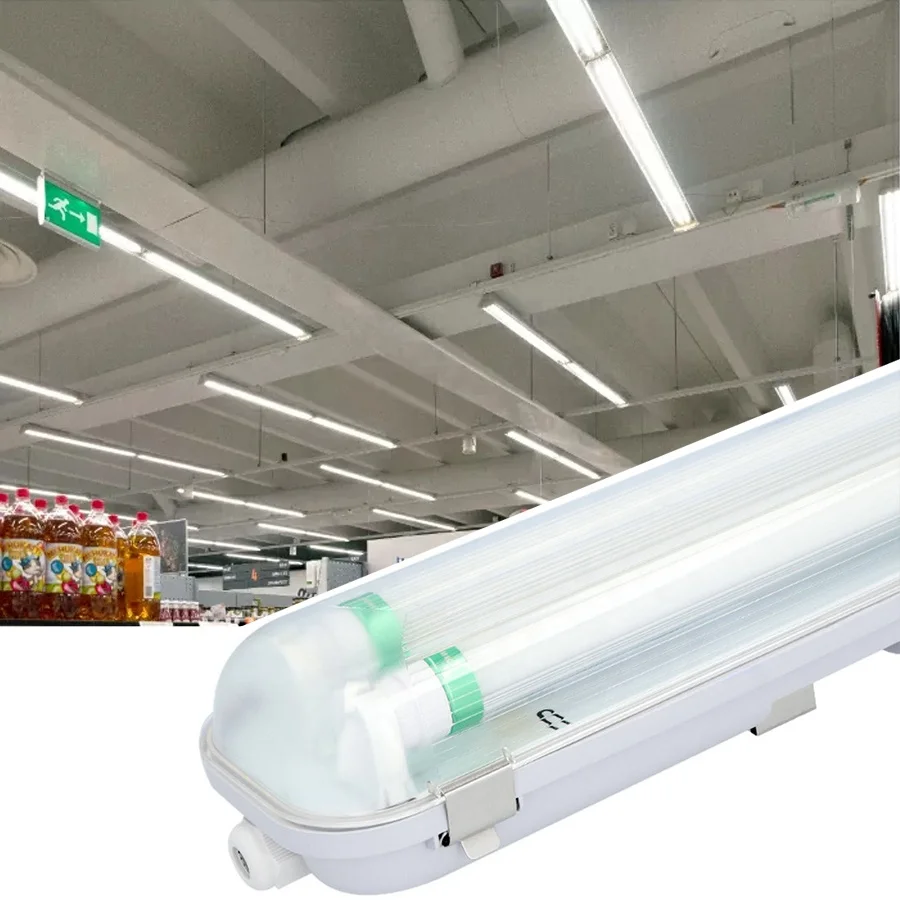 

150cm 2 X 30 W LED Double T8 Tube Lighting Fixture IP65 Waterproof Free Linkable LED Tri-proof Light Led Batten Light