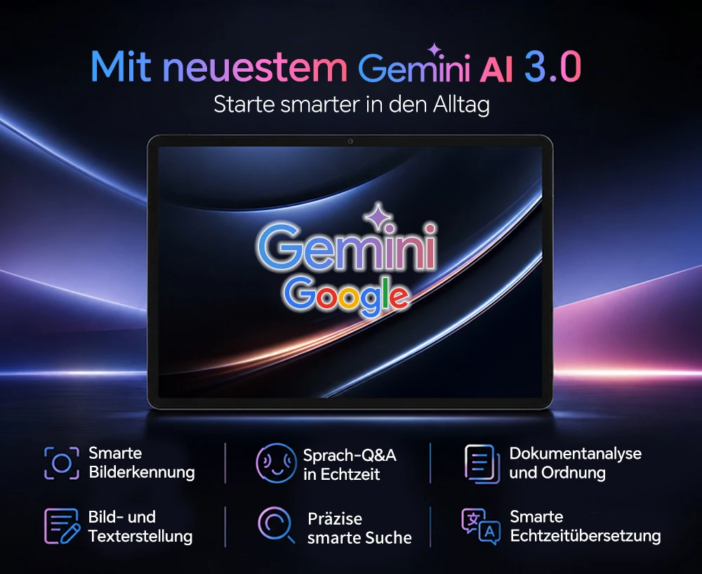 Teclast T70Pro Android 16 Tablet mit Gemini AI, 14 Zoll IPS 2240x1400 Display, G100 Octa-Core, 8GB RAM+40GB erweiterter RAM, 128GB UFS-Speicher, 1TB Micro-SD-Erweiterung, Dual-SIM 4G LTE, 10000mAh Akku, 18W PD-Ladung – Detail 11