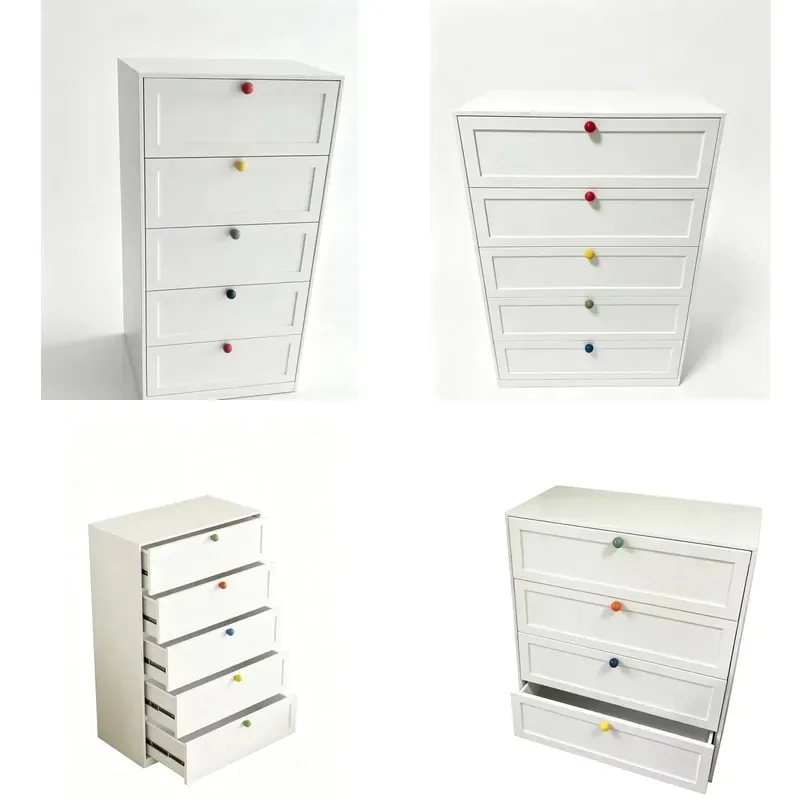 Household Steel Lockers Eco Friendly Silent Sliding Chest of Drawers for Bedroom and Bathroom Storage