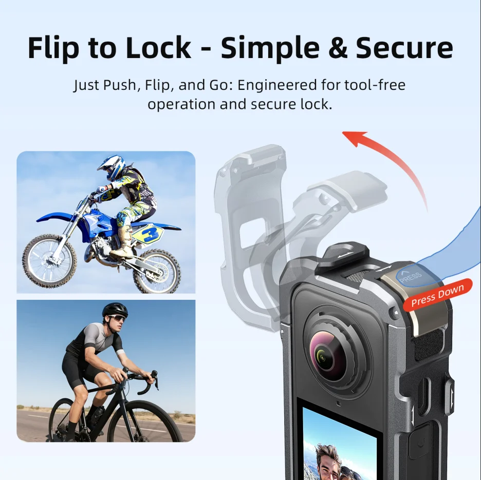 aMagisn Aluminum alloy Metal Rabbit Cage Frame Bag For Insta360 X4 Air Expansion Camera Accessories Kit
