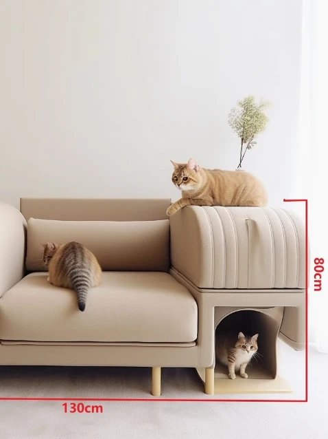 Lit pour chat imprimé en 3D, chenil durable, canapé pour animaux de compagnie, facile à nettoyer, meubles de partage d'animaux et d'animaux humains, personnalisé