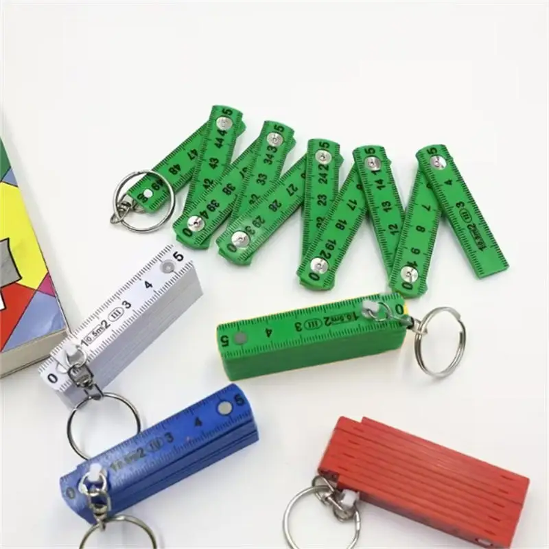 

1pc Multifunctional ABS Plastic Folding Ruler,45cm/17.72in,10-Fold with Keychain,Compact and Portable,Folding Ruler Drawing Tool