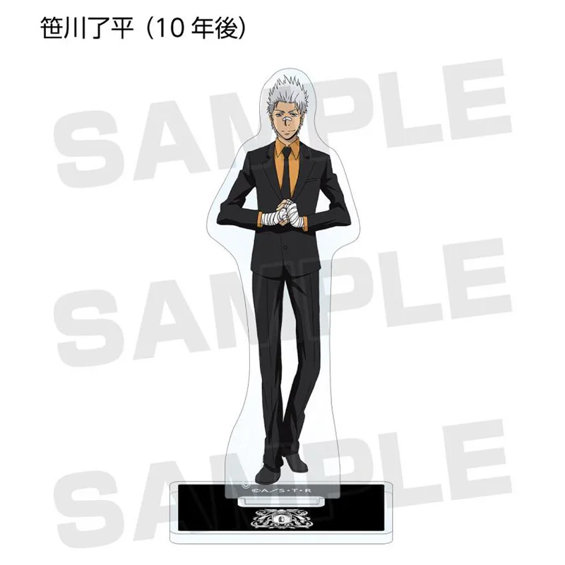 Tsunayoshi hayato tsuna gokudera yamamoto hibari mukuro squalo belphegor figura boneca anime acrílico suporte modelo cosplay brinquedo presente