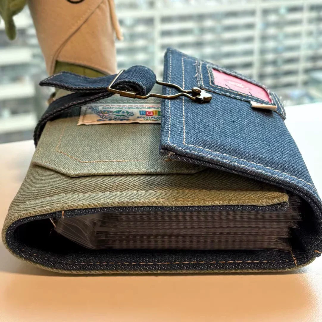 Retro Photo Album Denim Family Photo Albums Binder Detachable 3-inch Small Card Instax Photos Storage Album Inserted Albums Gift