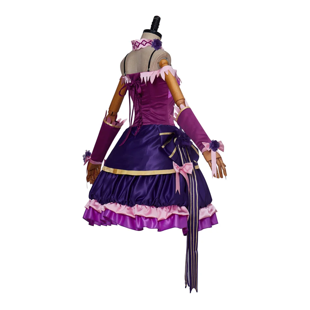 Anime Rem Cosplay Costume Women Purple Dress Lolita Uniform  Halloween Carnival Party Outfits