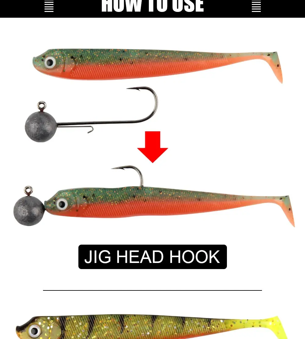 Spinpoler 7,5 cm 9,5 cm 12,5 cm Weiche Köder Angeln Köder Shad Swimbait Paddel Schwanz Gummi Barsch Jighead Carolina/Texa Rig Tackle Pesca – Detail 6