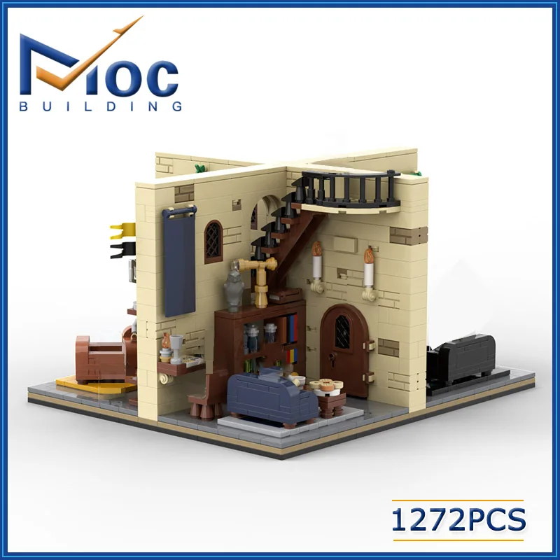 1272PCS HP Modular Classic Movie Common Room MOC Playset Building Block Model DIY Assembly Brick DIY Toy For Gift MOC-35795