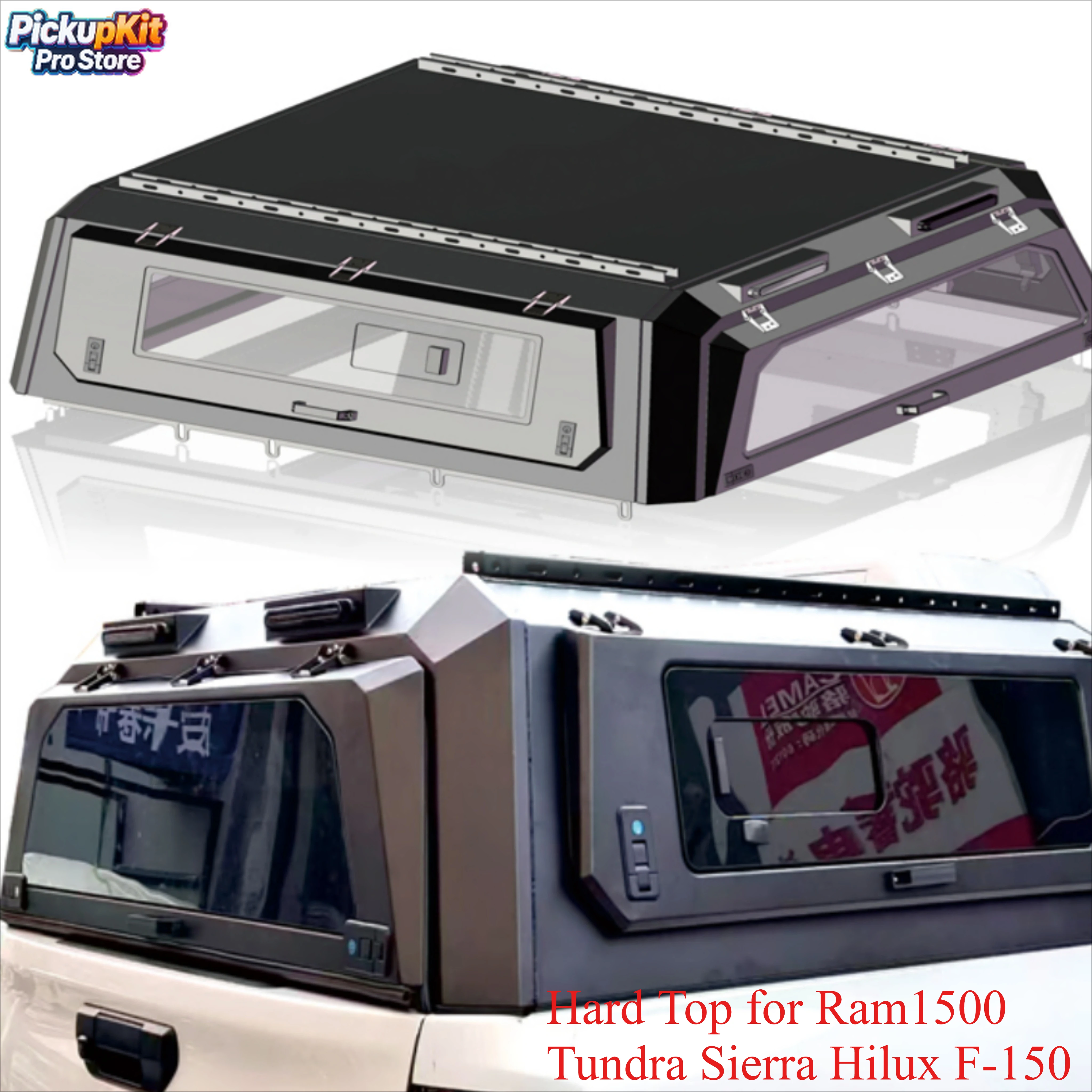 

Алюминиевый усиленный тент для Tacoma, водонепроницаемый, с замком, для Ram1500, Tundra, Sierra, Hilux, F-150