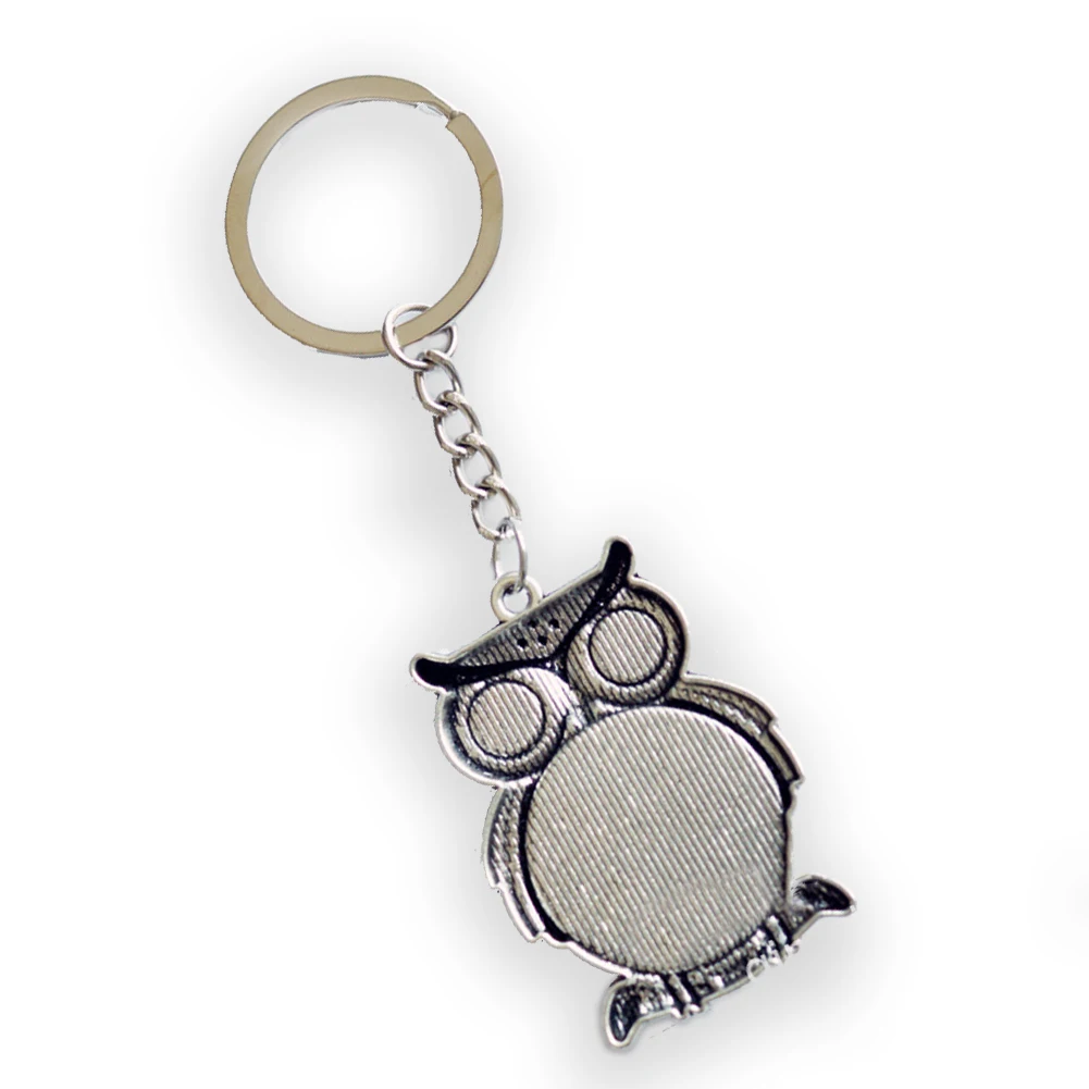 Lucky Eye Alloy Owl Animal Keychain Blue Turkish Evil Eye Pendant Car Key Chain Phone Charm Keyring Jewelry Protection Amulet