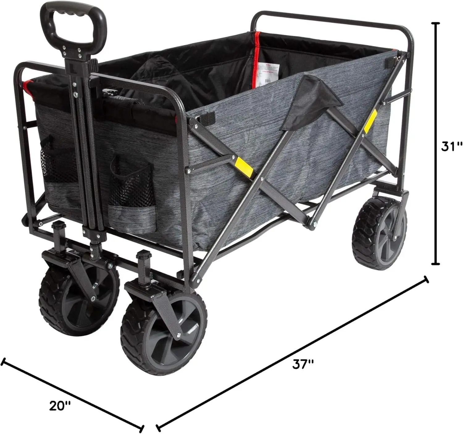 RapDuty-Chariot de camping pliable extérieur, équipement d'épicerie, chariot roulant réglable, portable, léger, utilitaire, XL