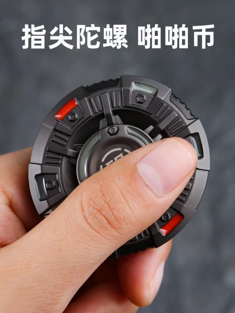 Parmak cayro tersledi sikke iki-in-one el büküm gyro dekompresyon parmak oyuncak