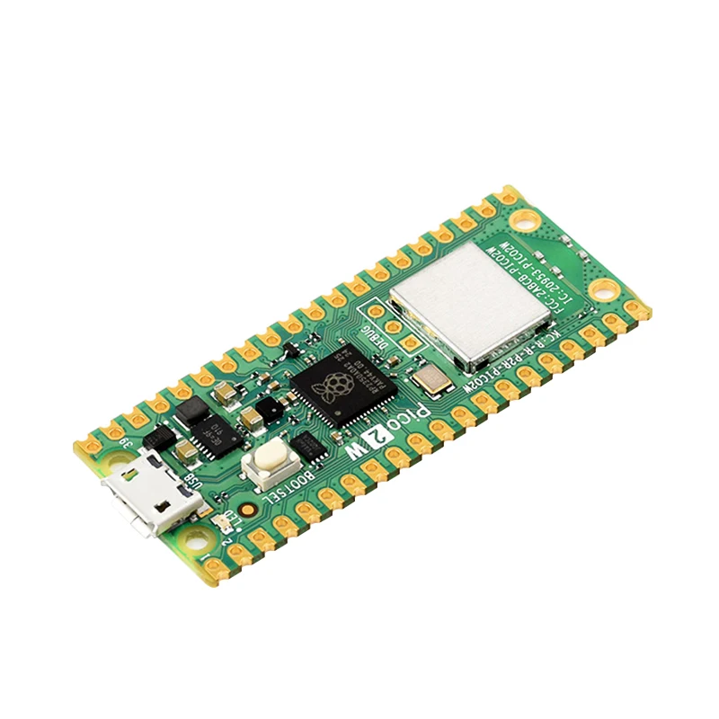 Chip microcontrolador Raspberry Pi Pico 2 W RP2350 Dual-Core Arm Cortex-M33 e Hazard3 RISC-V Suporte Wi-Fi 4 Bluetooth 5.2