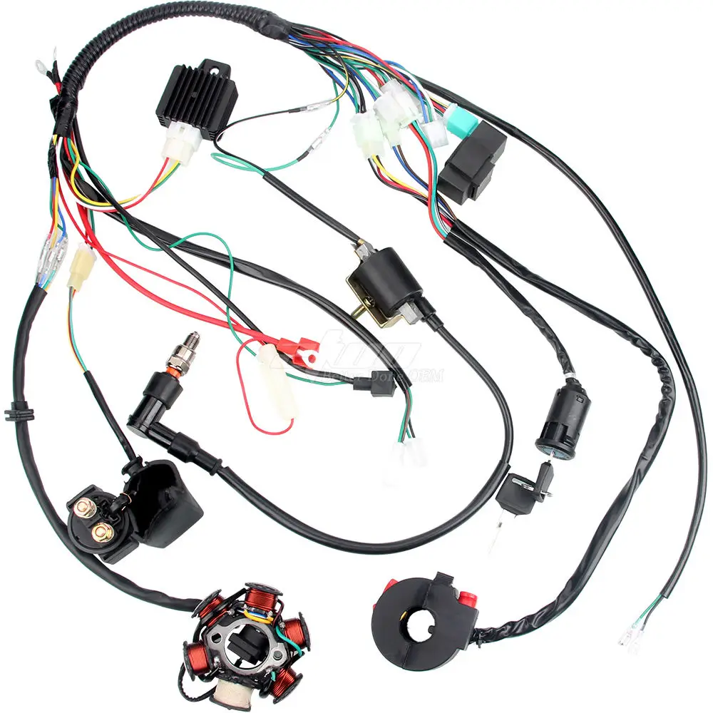 

Electrics Wiring Harness CDI Stator 6 Coil Kit for 50cc 70cc 90cc 110cc 125cc Chinese Electric start Quads