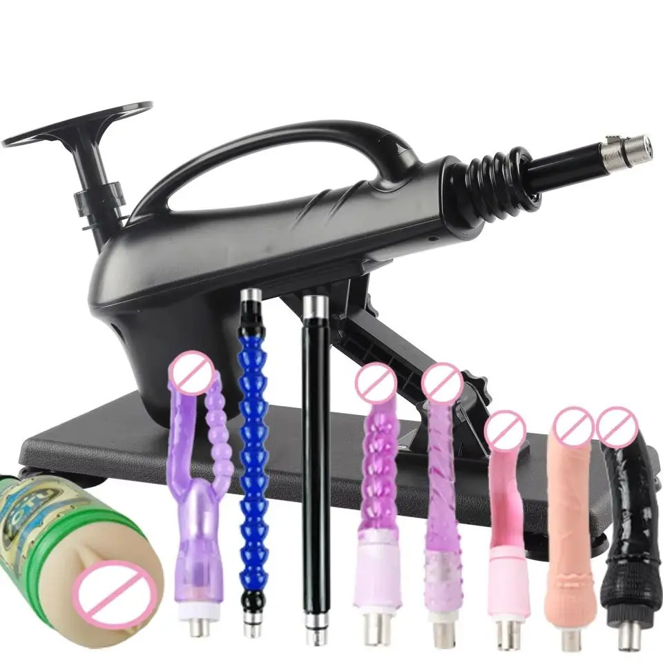 FREDORCH Sex Machine Adjustable 3XLR Sex Gun Love Machine Automatic Female Masturbating Pumping with Big Black Dildo Sex Toy