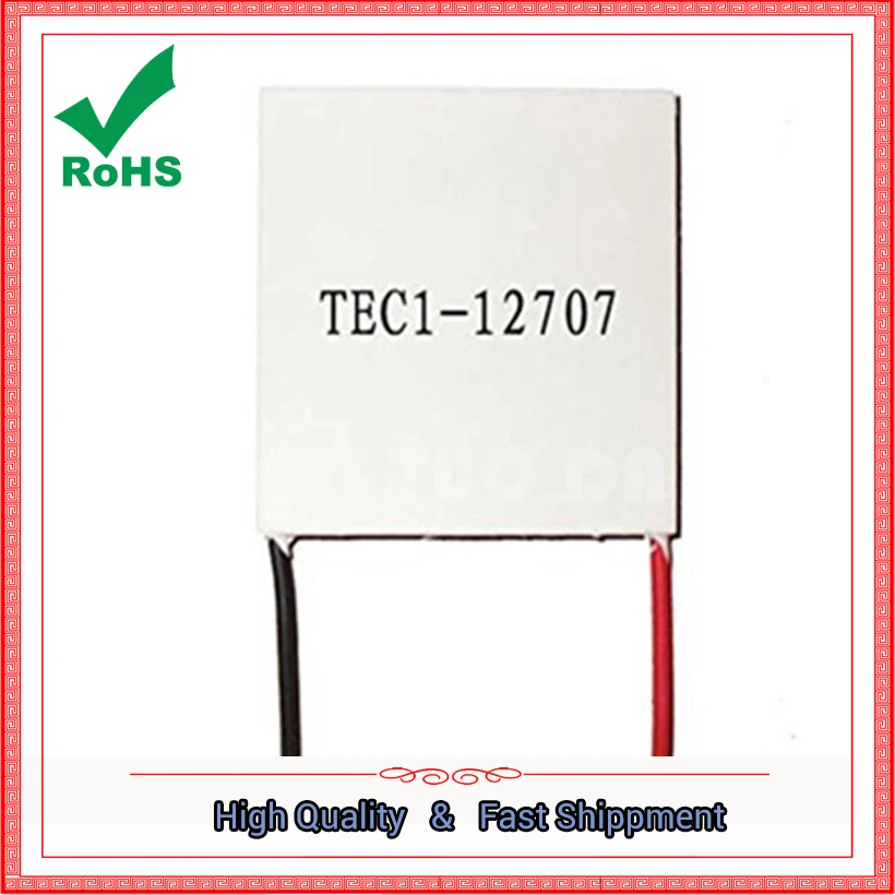 Industrial Grade Semiconductor Refrigeration Chip TEC1-12707 40 * 40mm Efficient Cooling Film