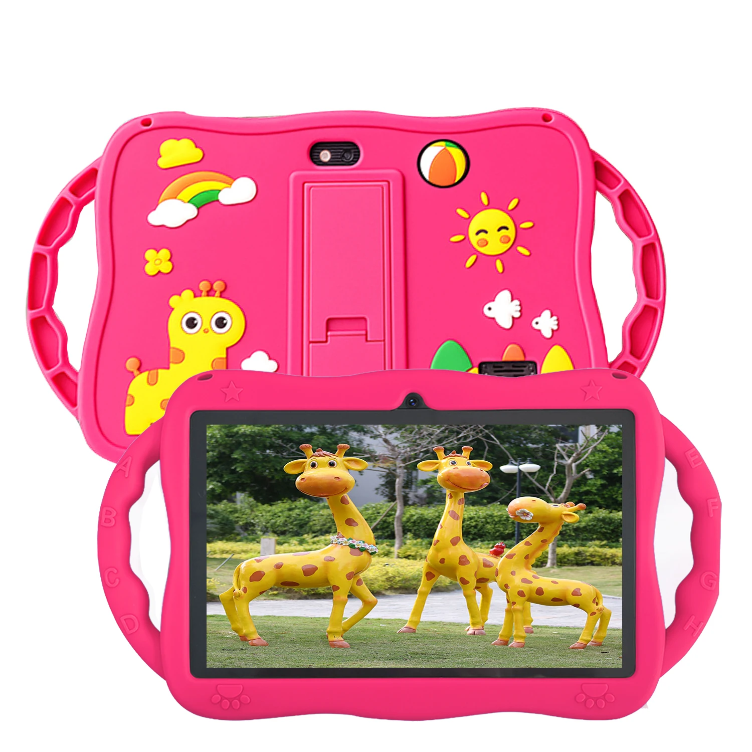 7.0 Inch WiFi Kids Tablet with Cartoon Pattern 64GB ROM Android 13 Google Certified Learning Education Games
