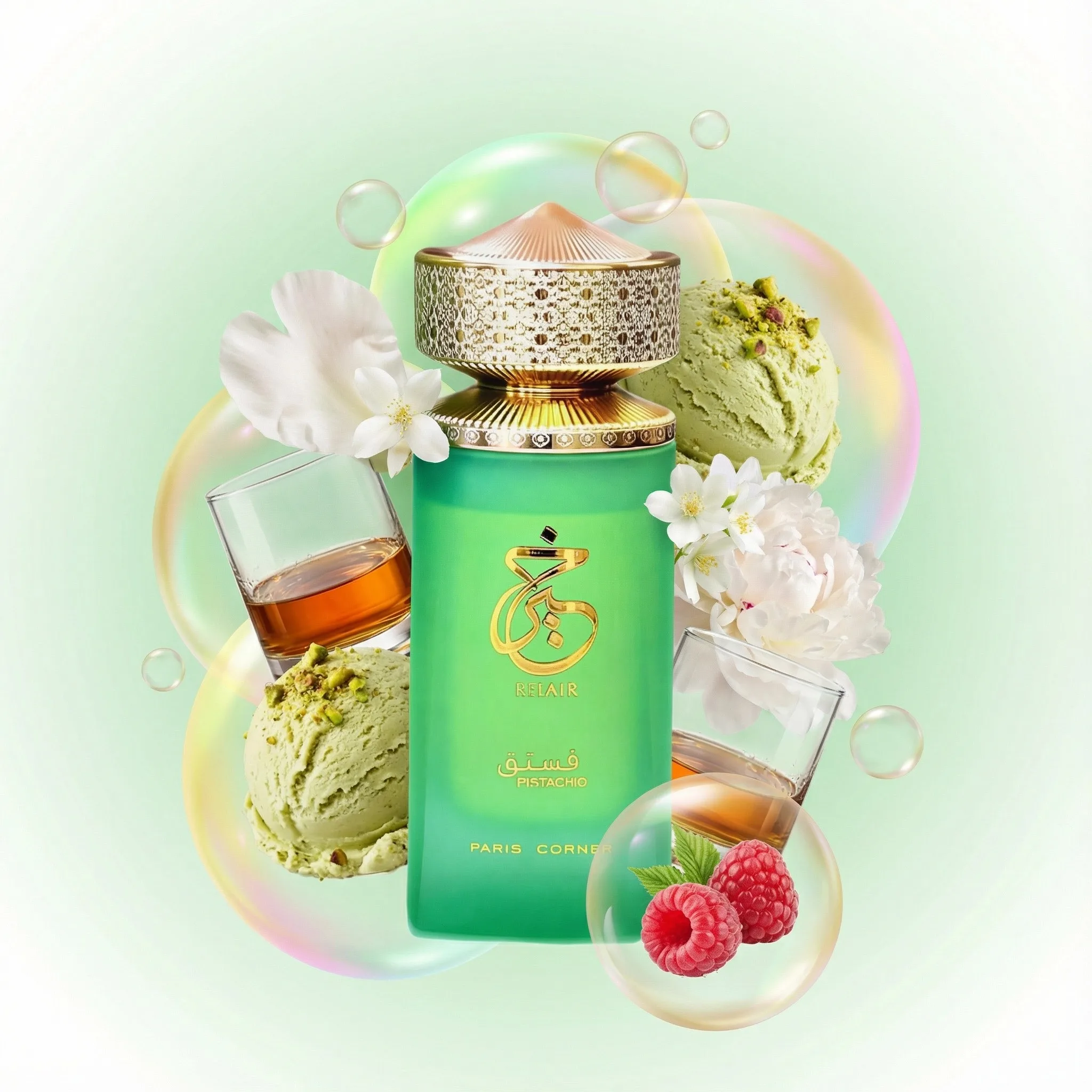 باريس كورنر فستق كير EDP 3.4 أونصة سائلة، عطر جوزي حلو للجنسين، رائحة فستق فريدة للرجال والنساء
