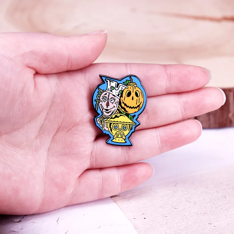 دبوس مينا صلب قوطي ، شارة اليقطين ، مجوهرات زاحفة ، إكسسوارات الهالوين ، هدية